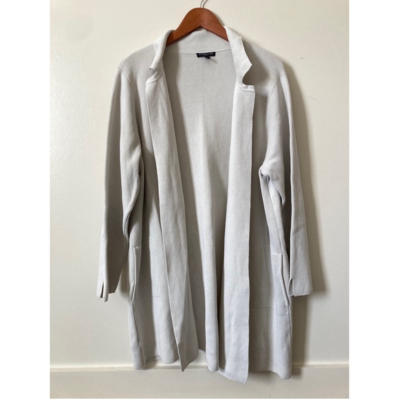 Eileen Fisher Cardigan Jacket Silk Cotton Ivory 3X - Picture 1 of 12